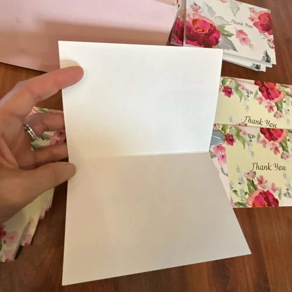 Bilinny Bulk 73 thank you cards floral collection with envelopes six designs bla